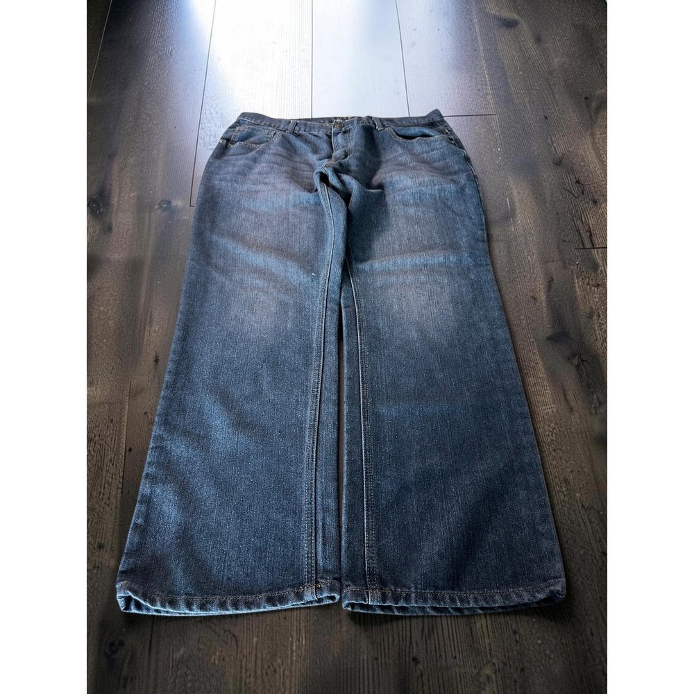 Beverly Hills Polo Club Jeans Men 36x30 Black Baggy Wide Leg Y2K Skater Denim